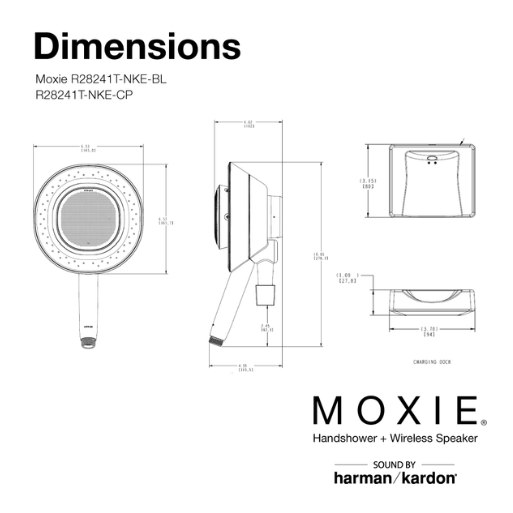 Moxie 2.0 藍芽魔音手持花灑 (鉻色)-4